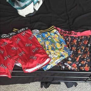 Odd Sox Boxer Shorts Set - Red, Blue, Black